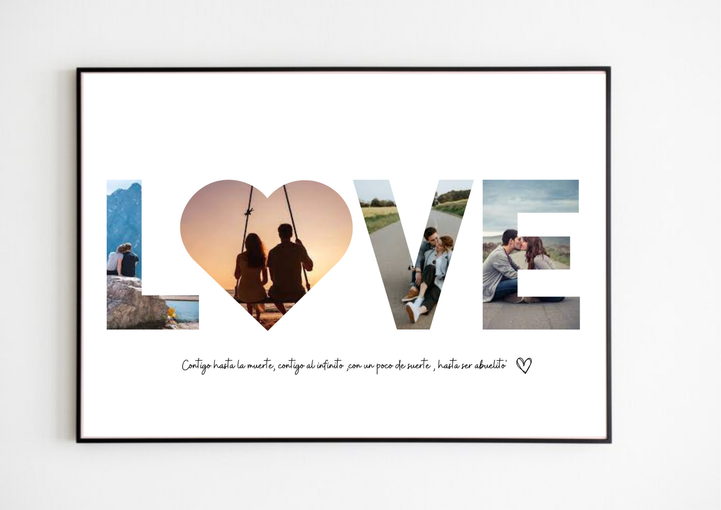 Lámina personalizada pareja palabra "Love" fotos
