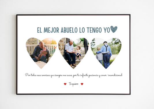 Lámina personalizada "El mejor abuelo lo tengo yo"