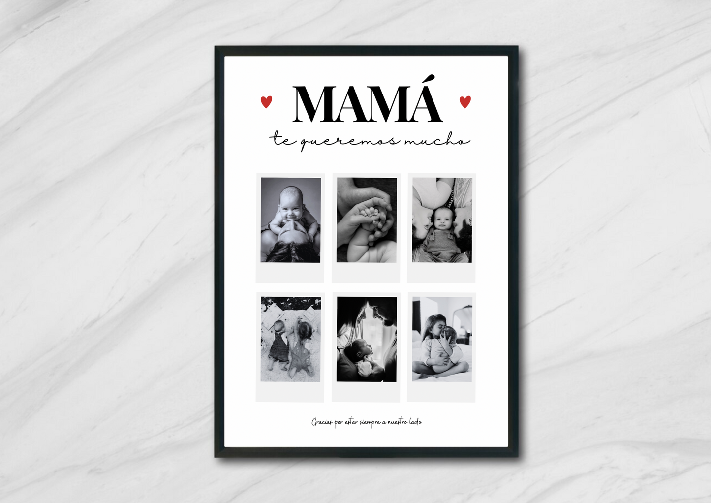 Lámina personalizada "Mamá te queremos mucho"