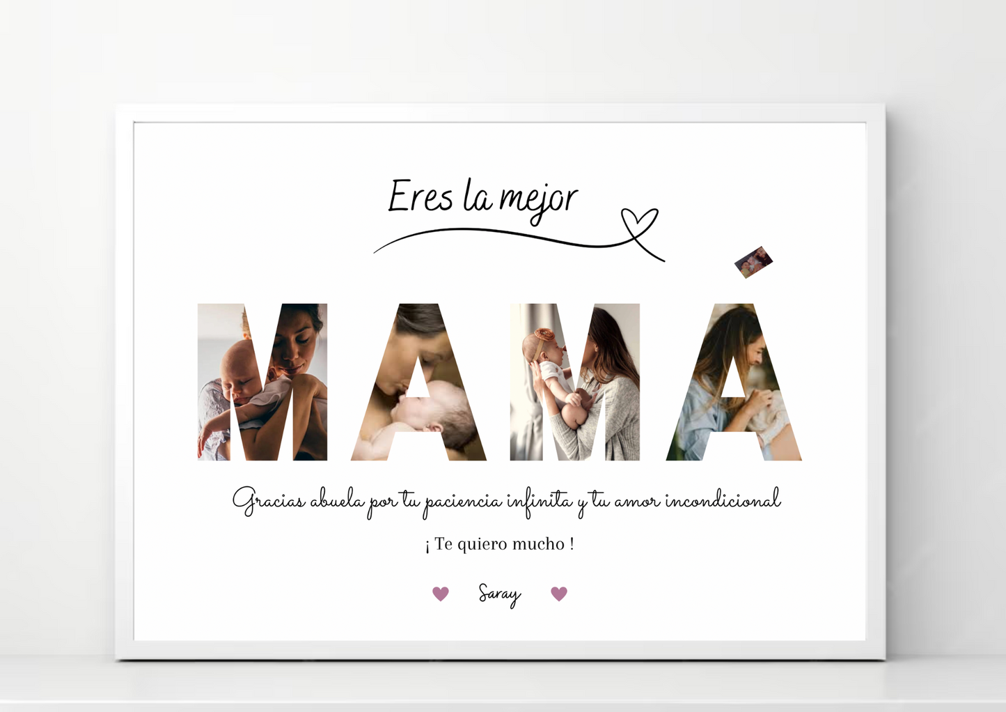 Lámina personalizada "Eres la mejor mamá"