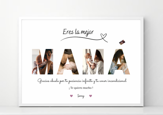Lámina personalizada "Eres la mejor mamá"