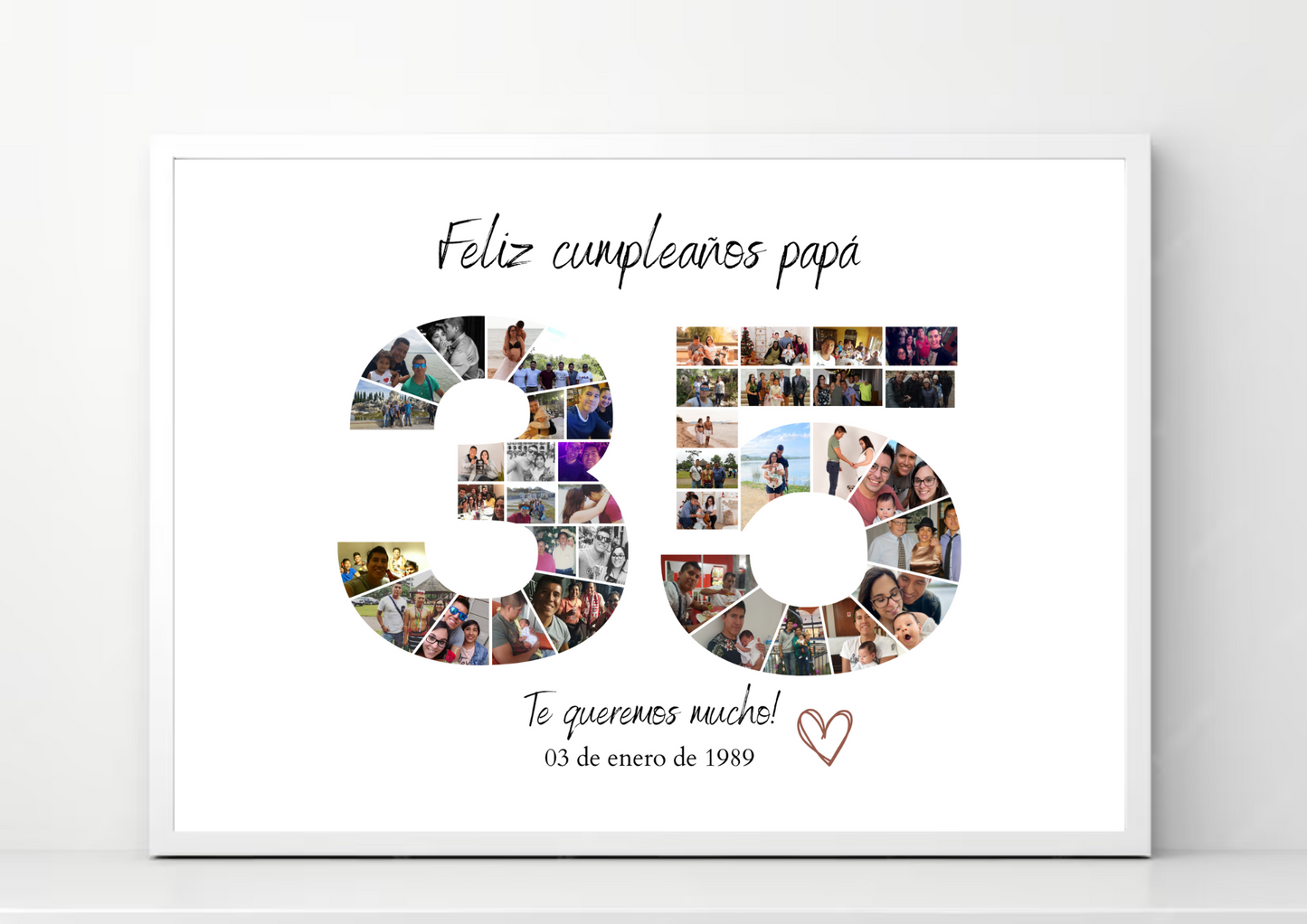 Lámina personalizada  "Número cumpleaños"