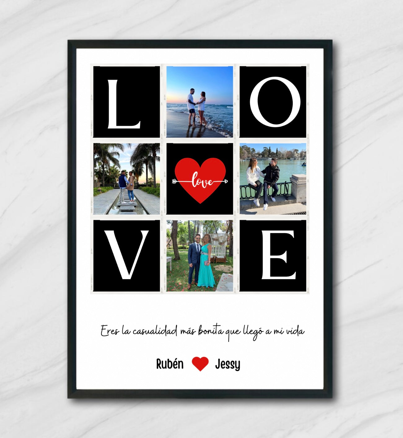 Lámina personalizada pareja "Love" fotos