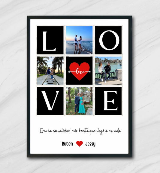 Lámina personalizada pareja "Love" fotos