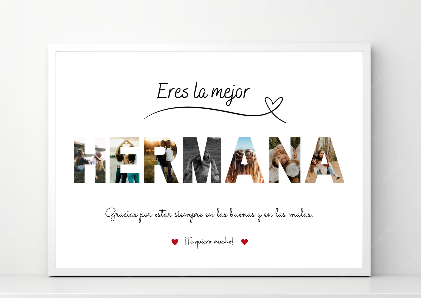Lámina personalizada "Eres la mejor hermana"