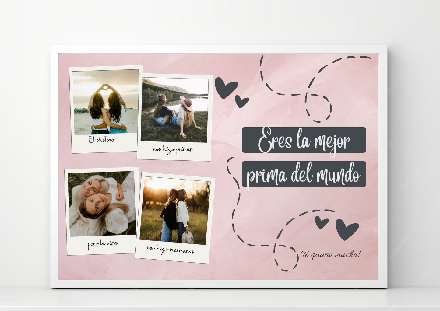 Lámina personalizada "Eres la mejor prima del mundo"
