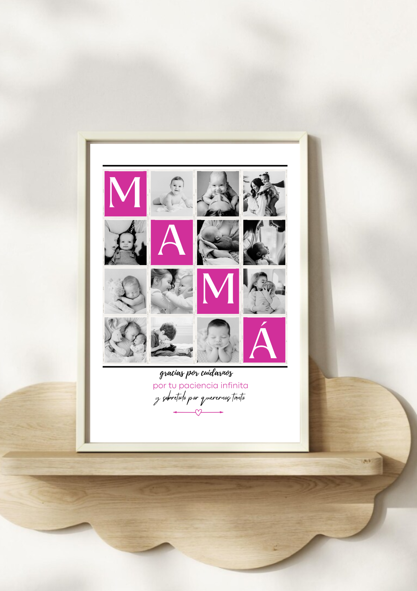 Lámina personalizada "mamá 12 fotos"
