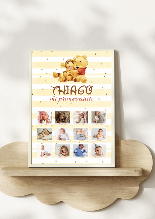 Lámina "Mi primer añito" Winnie the pooh
