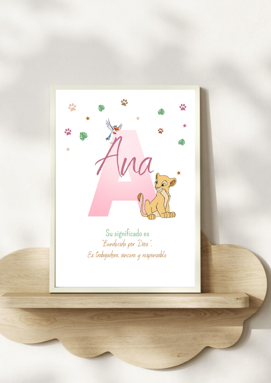 Lámina inicial significado "Nala Rey León"