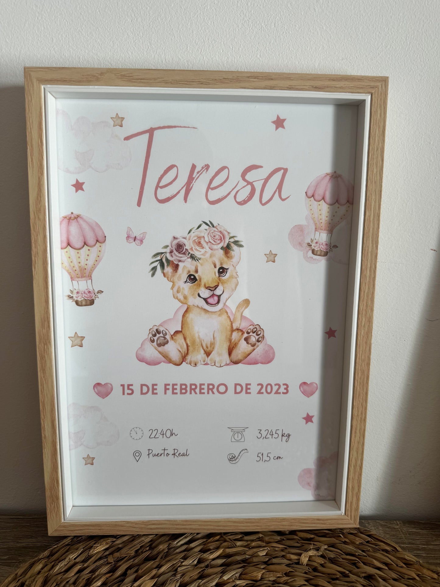 Lámina de nacimiento  "Leoncita"
