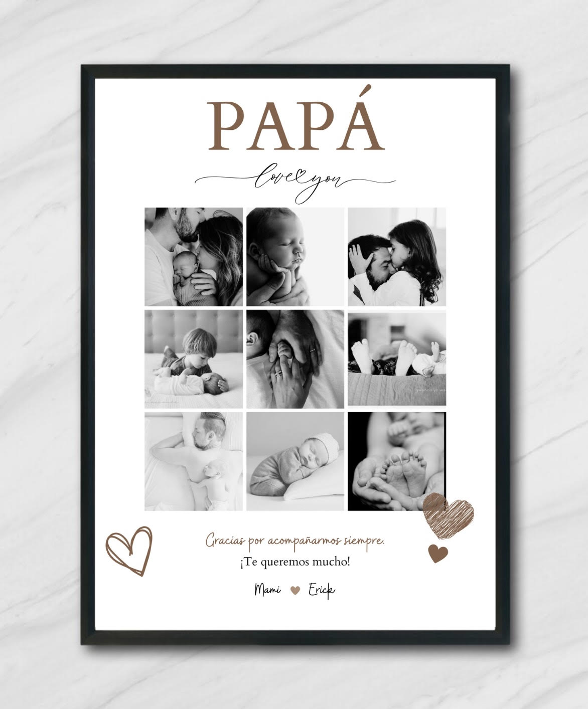 Lámina personalizada papá "Love you"