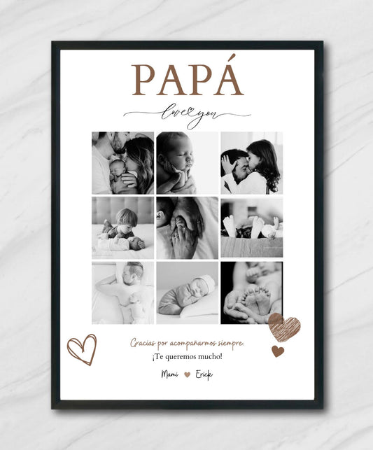 Lámina personalizada papá "Love you"
