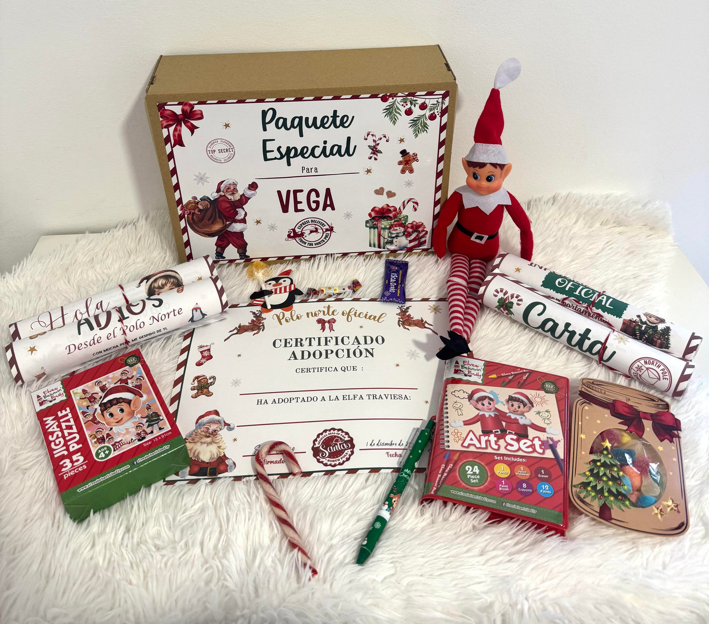 Pack Elfo Travieso + Puzzle+ Pinturas